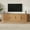 Natural, variant on Atumcto Farmhouse TV Stand with Sliding Door for 75", Fluted Media Console with Adjustable Storage and Golden Handle, Rustic Wood Cabinet with Cable Management, Natural