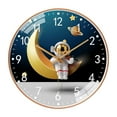 thumbnail image 4 of Wall Clock Gold Frame Silent Analog for Living gold frame Wall Room Children's Room StyleE, 4 of 9