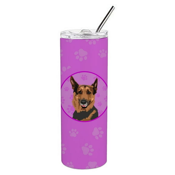 German Shepherd Red Sable Stainless Steel 20 oz Skinny Tumbler 3 in x 8.25 in