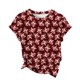 thumbnail image 5 of Tops de Cuello Redondo para las Mujeres Camiseta Impresa de Moda Casual con Mangas Cortas, Tops Cortos para las Mujeres de Uso Diario, 5 of 7