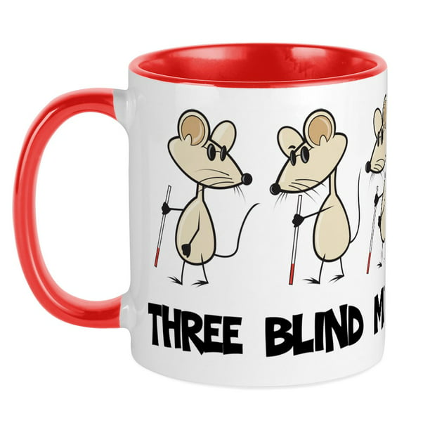 CafePress - Three Blind Mice Mug - Ceramic Coffee Tea Novelty Mug Cup 11 oz  