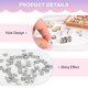 thumbnail image 2 of Paquete de 200 Cuentas Espaciadoras Rondelle, 0.24 Pulgadas/6mm Cuentas Sueltas de Cristal Checo Rhinestone [Tono Plateado], 2 of 6