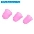 thumbnail image 3 of Protector de Punta de Dedo de Silicona Uxcell, Guardapulgar de Goma, Rosa, 3 Tamaños Variados, Paquete de 15, 3 of 5