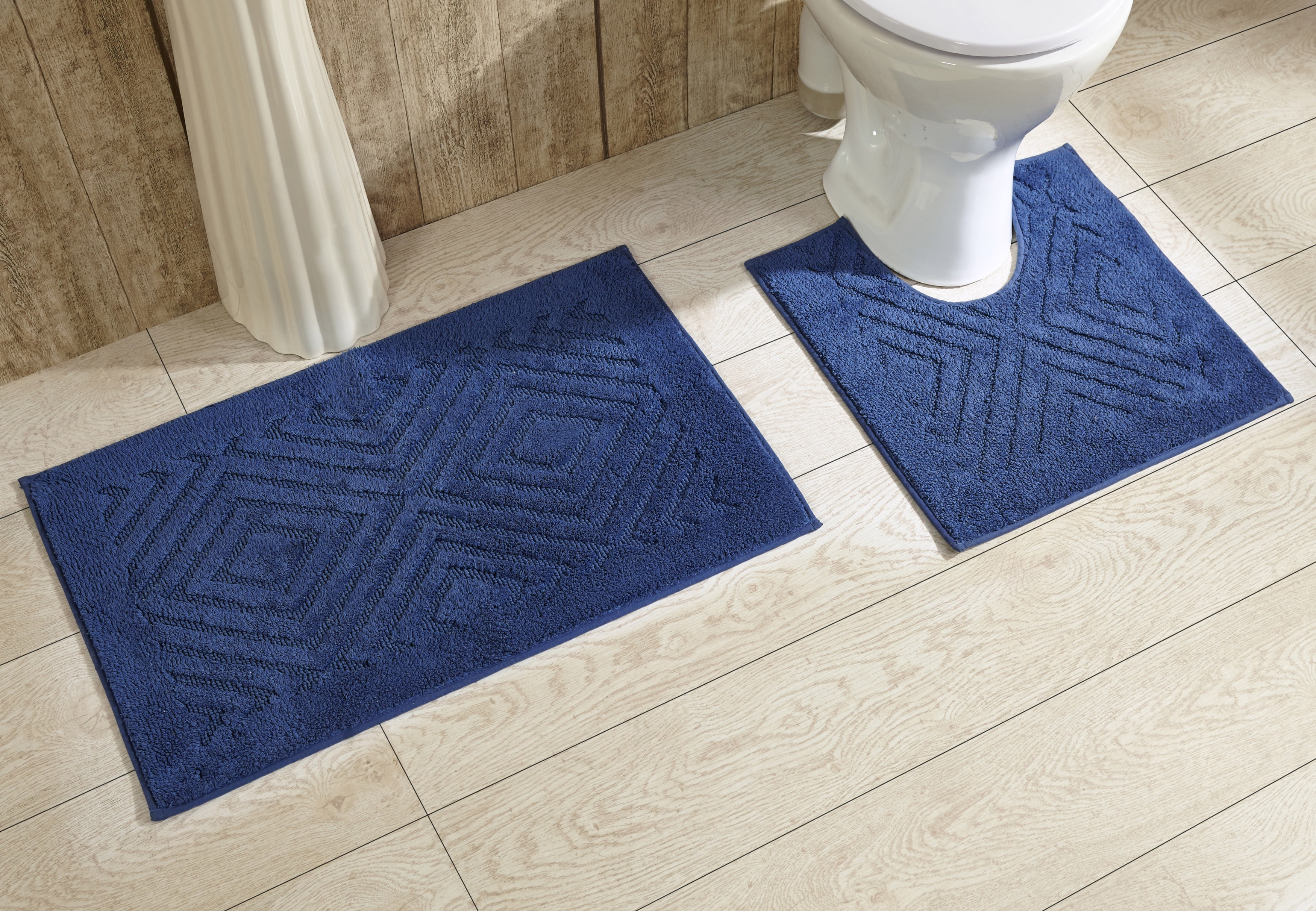 Animal Stripe Print Bathroom Mat Set Toilet Lid Cover Floor Rug Anti-slip Mat 