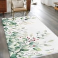 thumbnail image 3 of Eucalyptus Leaves Area Rugs 3x5 for Living Room, Spring Botanical Pastoral Watercolor Non Slip Washable Rug Runner, Low Pile Indoor Floor Carpet Mat Bathroom Rugs for Bedroom, Kids Room, 3 of 9