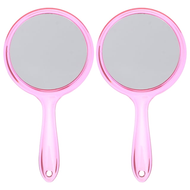 MasteelfCA 2pcs Hand Mirrors Double-Sided Handheld Mirrors Magnifying Mirrors with Handle