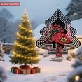 thumbnail image 2 of Decorative Metal Hanging Christmas Tree Wind Spinner - Intricate Red & Gold Patterns with Floral & Geometric Elements for Garden, 2 of 7