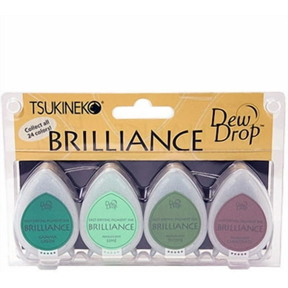 Brilliance Dew Drop Inkpad - 4pc set Tree House