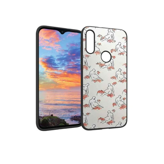 Compatible with Moto E 2020 Phone Case, Nude-Woman-3 Case Men Women, Flexible Silicone Shockproof Case for Moto E 2020