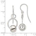 thumbnail image 2 of Beautiful Sterling Silver Twist w/Bead Dangle Earrings, 2 of 2