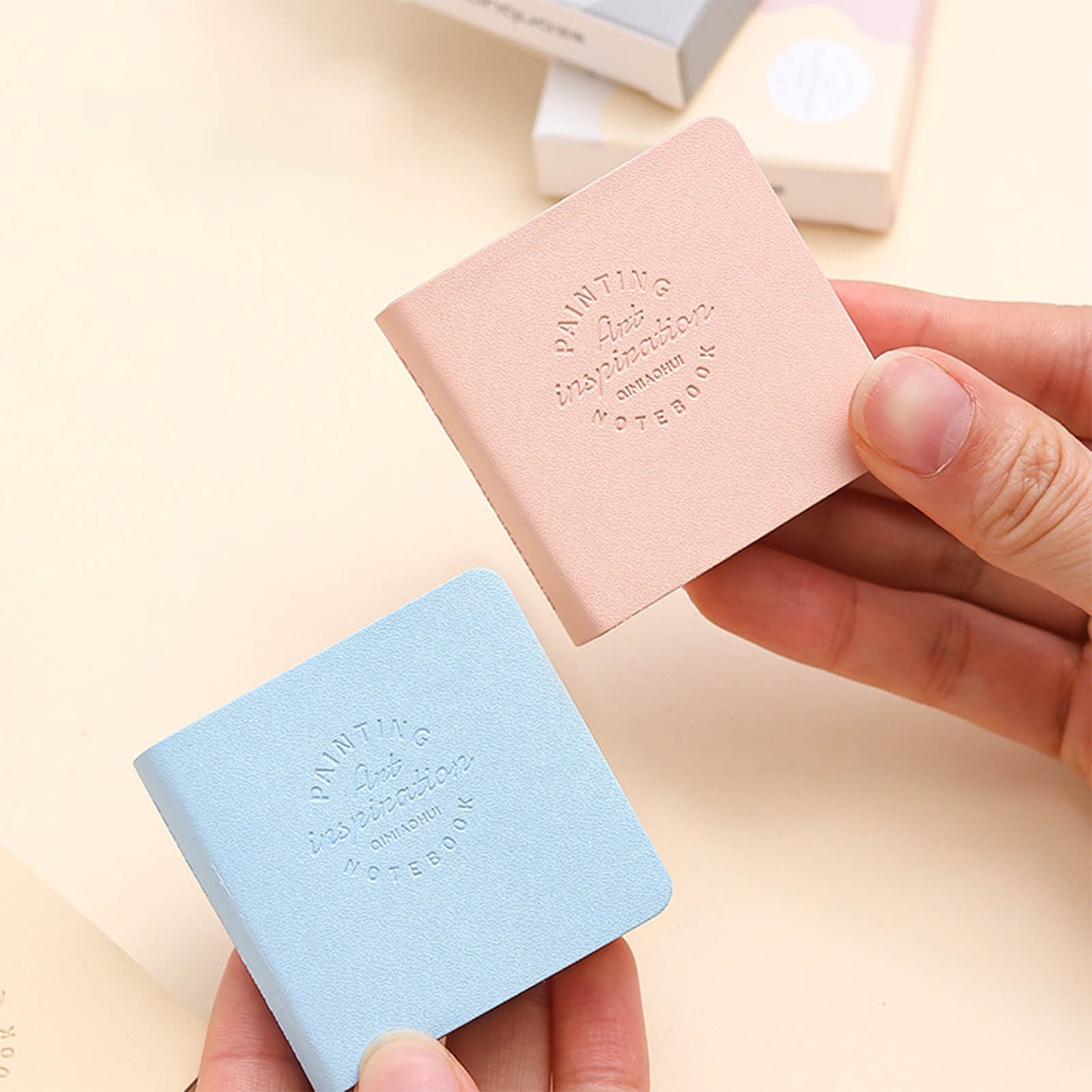 3 Pcs Mini Watercolor Sketchbook 3.9 x 3.9 Inch Portable Square Watercolor Notebook Painting Sketch Book 90 Sheets Textured Drawing Papers 300 GSM Artists Paper Pads for Art