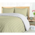 thumbnail image 5 of Ambesonne Geometric Duvet Cover Sets, Abstract Chevron Patterns, 2-Queen, Khaki and White, 5 of 7