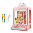 thumbnail image 1 of Dispensador de premios de dulces portátil con máquina de garra pequeña con música y luces para cumpleaños rosa 20 muñecas, 1 of 9