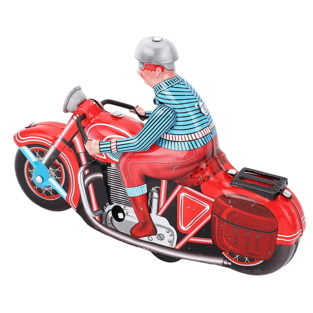 Clockwork Motorcycle Mechanical Toy, Retro Metal Wind Up Motorbike Toy Fine Workmanship Decorative Handcrafted for Bar Ornament