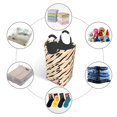 thumbnail image 3 of DouZhe 50L Rectangular Laundry Basket, Modern Animal Print Black Yellow Prints Waterproof Foldable Laundry Hamper with Aluminum Handles, 3 of 6