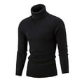 thumbnail image 1 of FASHIONWT Men Crochet Thin Wool Turtleneck Casual Knitted Base Shirt, 1 of 2