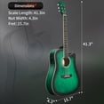 thumbnail image 4 of Ktaxon 41-Inch Full-Size Acoustic Electric Guitar with 10W Amp Bag Tuner and other Accessories Green, 4 of 8