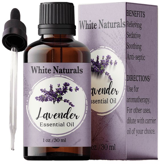Organic Lavender Essential Oil, 100% Pure and Natural Undiluted Premium Therapeutic Grade Oil for Diffuser, Aromatherapy, Skin, Face & Hair by White Naturals