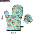 thumbnail image 6 of Pioneer Flower Floral Print Pattern Oven Mitt 2-Pack Set, Heat Resistant Kitchen Gloves, 7.7" X 12", 6 of 6