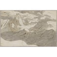 thumbnail image 2 of Jakob Christoph Miville 24x17 Black Ornate Framed Double Matted Museum Art Print Titled: High Mountain Landscape with Clouds (1807-1809), 2 of 5