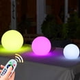 thumbnail image 1 of Lámpara de bola luminosa LED para exteriores con enchufe solar a tierra, lámpara de bola luminosa para jardín, lámpara de bola recargable para paisaje de jardín, 1 of 5