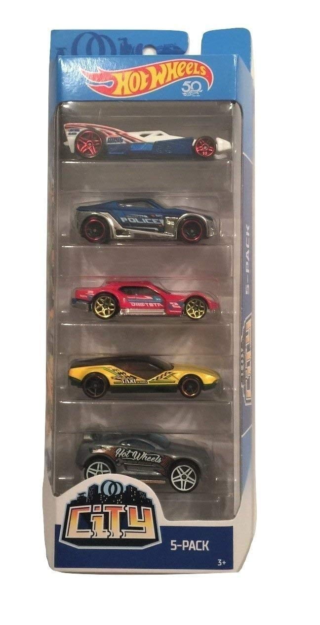 Hot Wheels 2018 50th Anniversary City 1 64 Scale 5 Pack Walmart