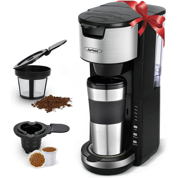 SUNVIVI 2023 Upgrade Single Serve 2 in 1 Coffee Brewer KCup Pods