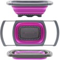 thumbnail image 1 of LAICAIW Qimh Collapsible Colander, Kitchen Colander Set Over Sink Strainer Veggies/Fruit Colanders Strainers with Extendable Handles, Dishwasher Safe Folding Strainer for Kitchen, 6-Quart, BPA Free, 1 of 7