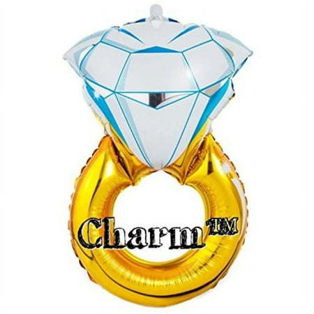 CharmTM Huge 30" Engagement Diamond Ring Balloon Wedding Proposal Party Decoration Bride Bachelorette