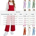 thumbnail image 2 of OGLCCG Girls Fleece Overalls Kids Winter Loose Wide Leg Jumpsuit Rompers with Pockets Soft Warm Plush Fuzzy Overalls 5-14 Years, 2 of 7