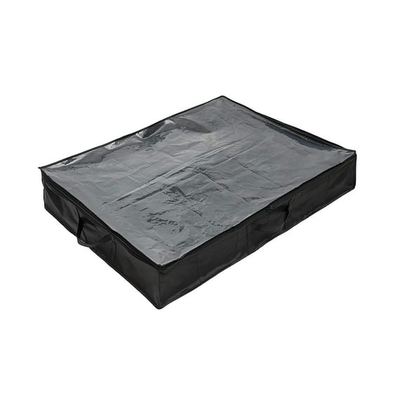 TG,LLC Treasure Gurus 12 Pair Clear Pull Out Shoe Under Bed Hidden Storage Bag Closet Floor Organizer Rack w/Dividers Holder Box