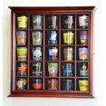 thumbnail image 6 of 25 Shot Glass Shotglass Display Case Holder Cabinet Wall Rack (Walnut Finish), 6 of 6