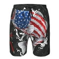 thumbnail image 3 of Goofa Largemouth Bass Fish in USA Printed Mens Swim Trunks Summer Quick Dry Short Beach Swimwear Bathing Suits-Small, 3 of 9