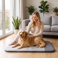 thumbnail image 4 of Cooling Mat for Dogs Pet Cooling Mat 15.75 Inch X 23.62 Inch Soft Ice Silk Pet Pad Cooling Dog Bed for Indoor Outdoor Use Gray 1 Pack, 4 of 7