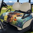 thumbnail image 2 of Xoenoiee Highland Cattle Flower Print Golf Cart Seat Covers, Soft Comfortable Golf Cart Seat Towel Blanket for EZGO, Yamaha, Club Car and Other 2-Seat Golf Carts, 51.18" x 30.31", 2 of 6