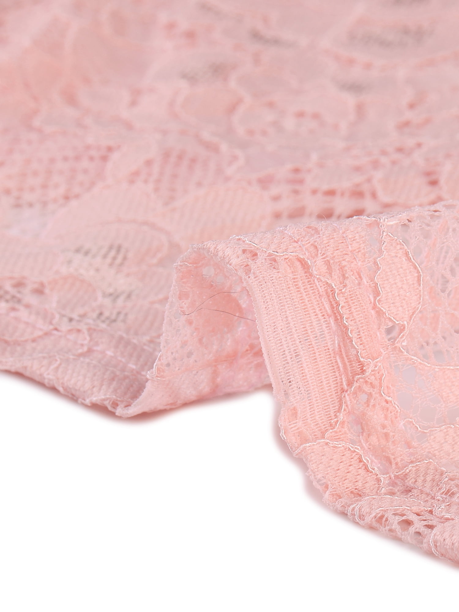 DARING DIVA Lace Cardigan Stand Collar Short Elegant Shrug L Pink