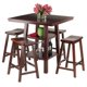 thumbnail image 2 of Juego de mesa alta Ergode Orlando 5 piezas 2 estantes 4 Taburetes Saddle Seat 94548-VV, 2 of 2