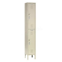 Global Industrial Double Tier Locker 12x18x36 2 Door RTA Tan