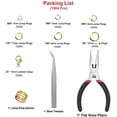 thumbnail image 2 of 1504Pcs Gold Open Jump Ring and Lobster Clasps Kit - Jewelry Making Repair Supplies with Pliers and Tweezers, 2 of 7