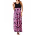 thumbnail image 3 of LELINTA Women Sleeveless Print Skirt Boho Summer Beach Dress Ladies Party Evening Holiday Maxi Dresses,S-2XL,White/ Green/ Nude/ Rose Red, 3 of 7