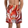 thumbnail image 1 of Balery Red Sun Flame Fox Traje de Baño Estilo Hawaiano para Hombre, Shorts de Secado Rápido con Bolsillos-Medium, 1 of 6