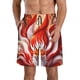 thumbnail image 1 of Balery Red Sun Flame Fox Traje de Baño Estilo Hawaiano para Hombre, Shorts de Secado Rápido con Bolsillos-Medium, 1 of 6