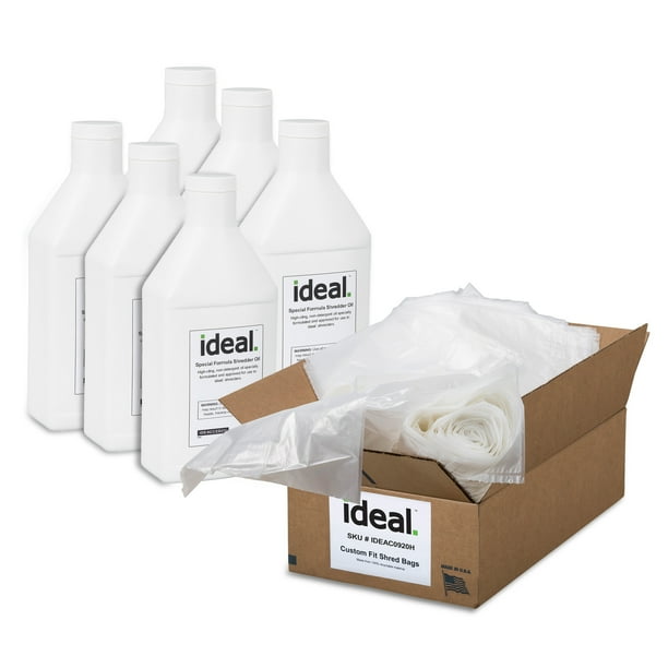 Watch and see how simple this vital step is. ideal shredder bag and oil starter kit for the 2604 cc includes 80 bags and 6 one quart bottles of oil