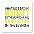 thumbnail image 1 of DistinctInk Custom Bumper Sticker - 3" x 3" Decorative Decal - White Background - Whiskey in the Morning, Hard Stuff Evening, 1 of 2
