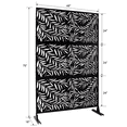 thumbnail image 3 of Tcbosik Metal Privacy Screen, Outdoor Freestanding Privacy and Decorative Dividers for Patio, Garden, Backyard, 48"W x 76"H, Black, 3 of 8