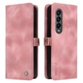 thumbnail image 2 of Dteck Case for Samsung Galaxy Z Fold4,Magnetic Leather Card Pocket Case Shockproof Hard PC Bumper Kickstand Wallet Cover,Pink, 2 of 6