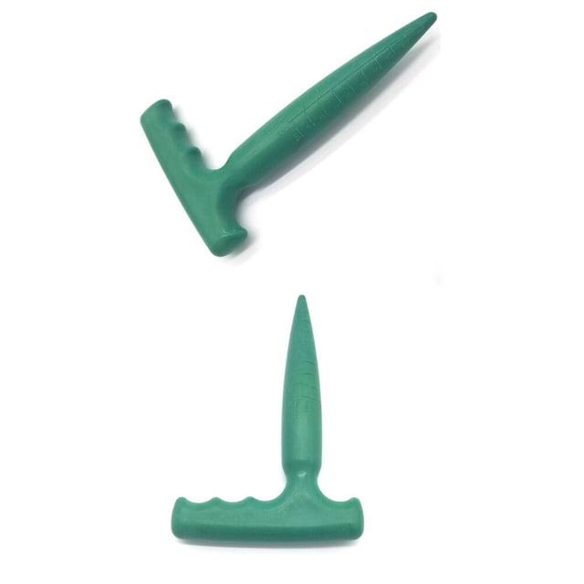 OULII 3Pcs Soil Loosening Gardening Tools Green Plastic for Garden Maintenance
