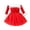 Red, variant on Odeerbi Kids Girls Cute Plush Trim Christmas Dresses Spring Fall Long Sleeve Cotton Dress Children's Fashion A-Line Dress Kids Girls Clothes