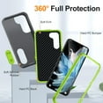 thumbnail image 3 of Allytech Rugged Case Compatible with Samsung Galaxy S22 Plus with Hidden Kickstand, [Military Grade Drop Protection] Soft TPU Hard PC Bumper Non-Slip Shockproof Full Protective Case, Gray+Green, 3 of 8