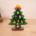 thumbnail image 4 of Mesa de madera Decoración del árbol de Navidad Adorno de madera Muñeca Centro de mesa de escritorio Decoración Artesanía de metal Granja Decorativo Verde S Inevent HA009214-06B, 4 of 7